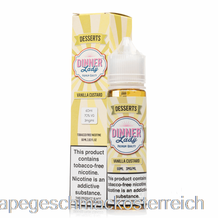 Vanillepudding - Vape Dinner Lady - 60 Ml 3 Mg Vape-Geschmack